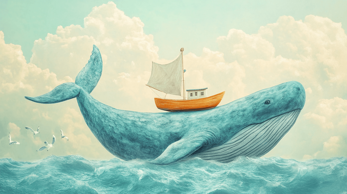 Papier Peint Baleine Panoramique Bleu Ciel