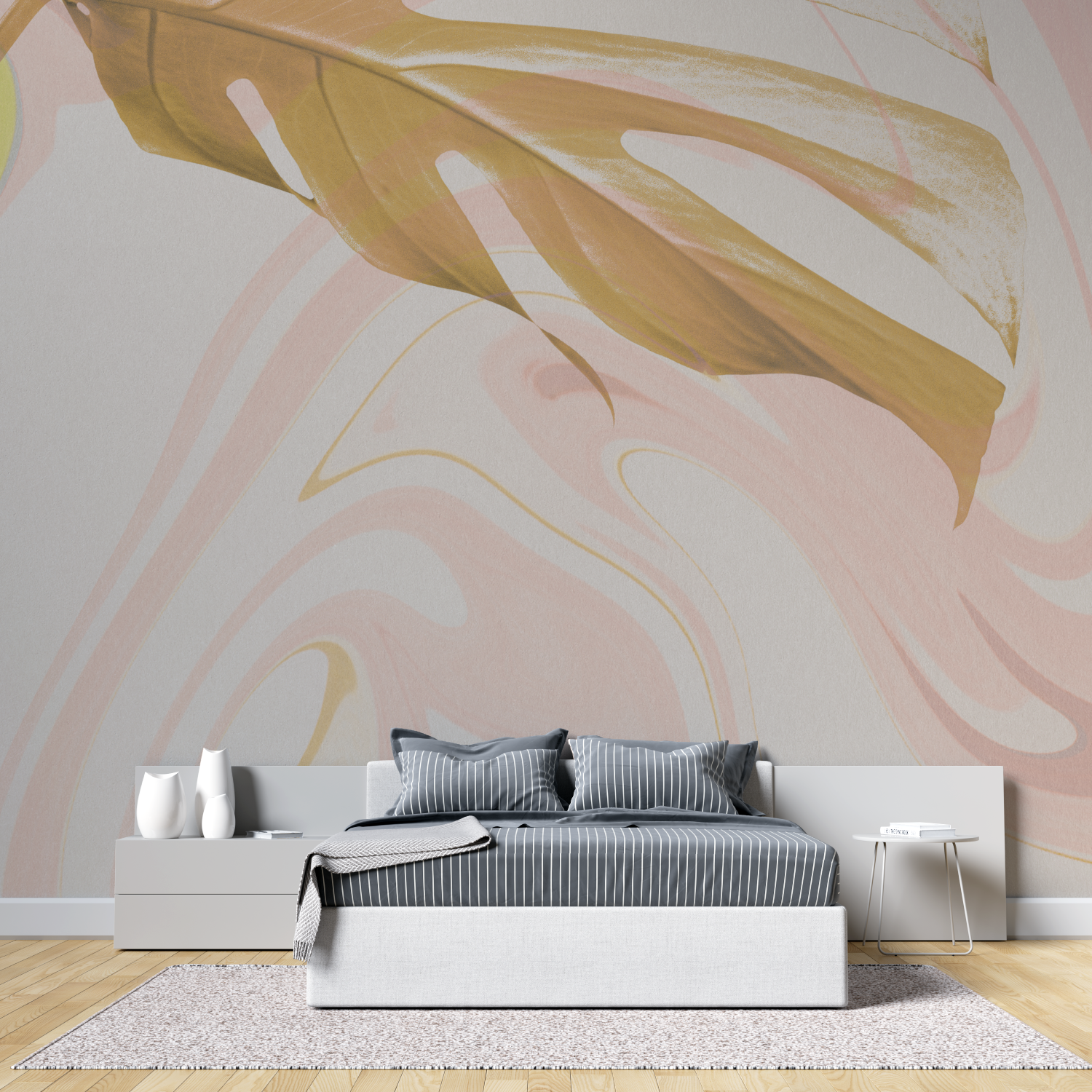 Papier peint aquarelle degrade cocooning tete de lit