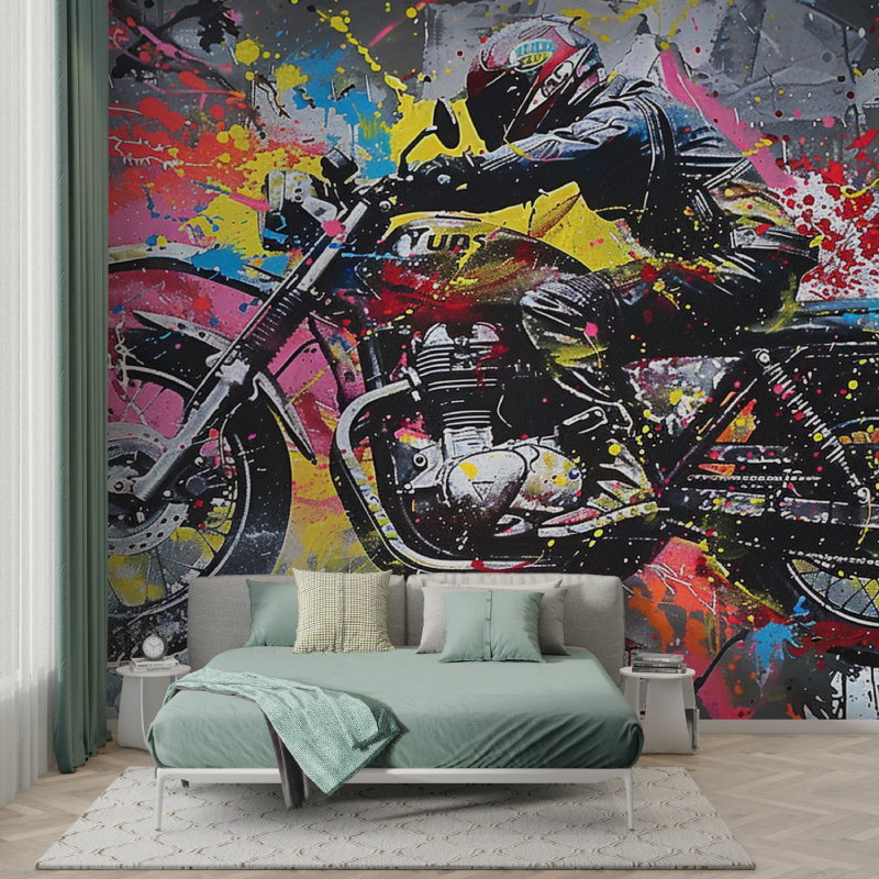 Papier peint graffiti biker garcon123