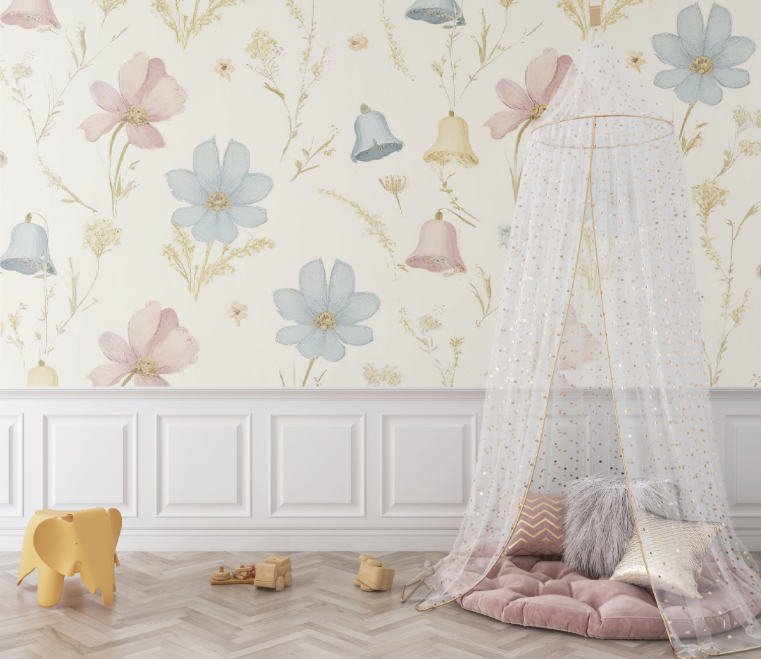 Papier peint Floral pour bébé - bebe unisexe