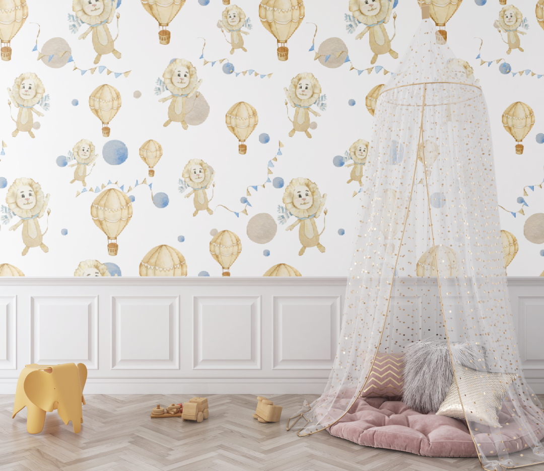 Papier peint moderne bébé garçon - bebe tipi