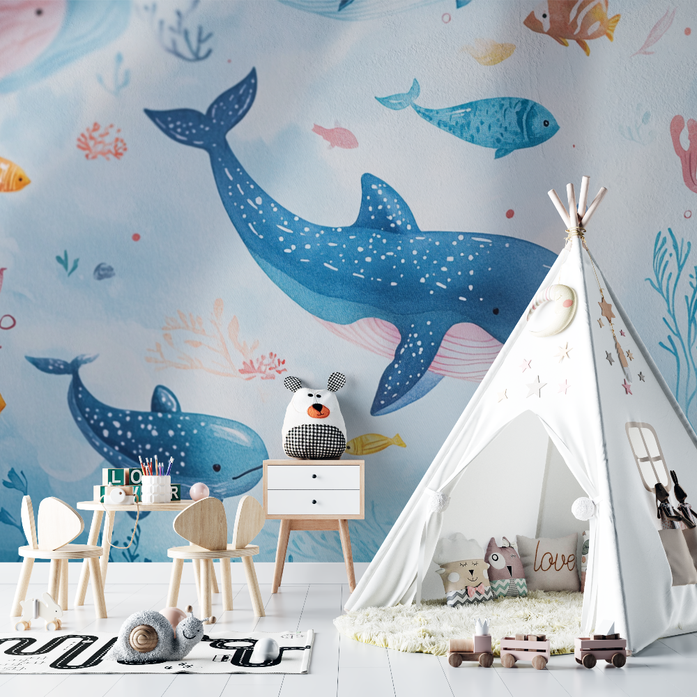 Papier peint marin enfant chambre bebe