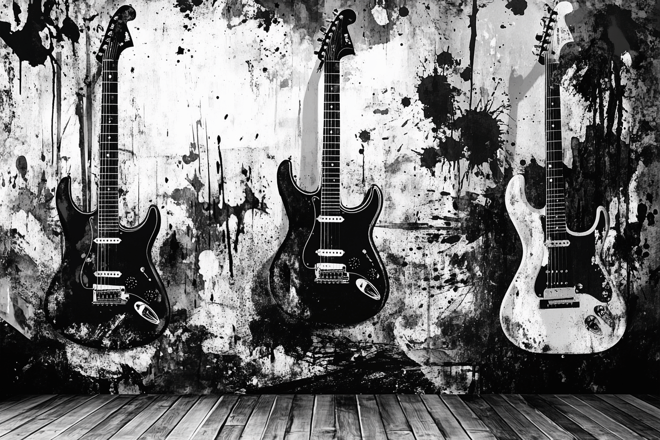 Papier Peint Rock Noir Et Blanc