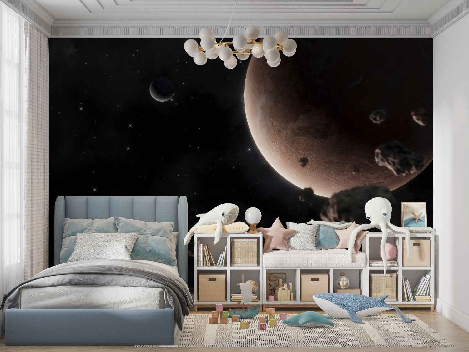 Papier peint espace chambre adulte panoramique garcon