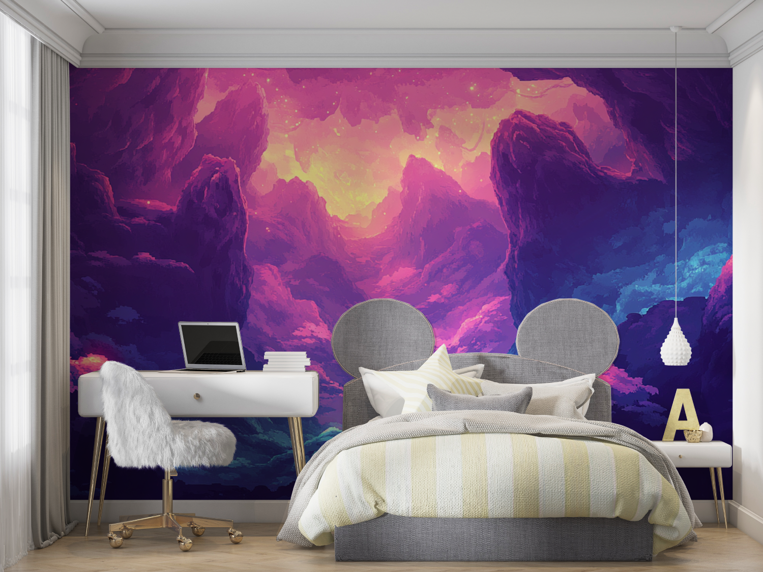 Papier peint gamer deco immersi...ng mur chambre panoramique