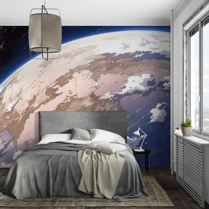 Papier peint espace pour bureau piece ados