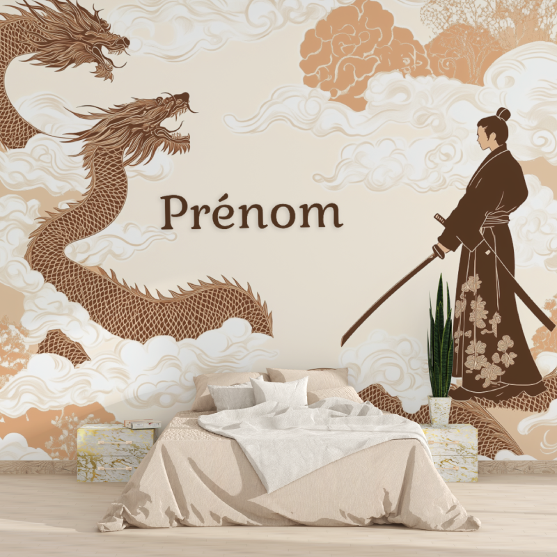 Papier peint prenom samurai 1815