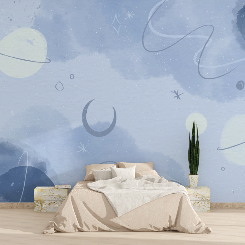 Papier peint espace planete enfant 1815