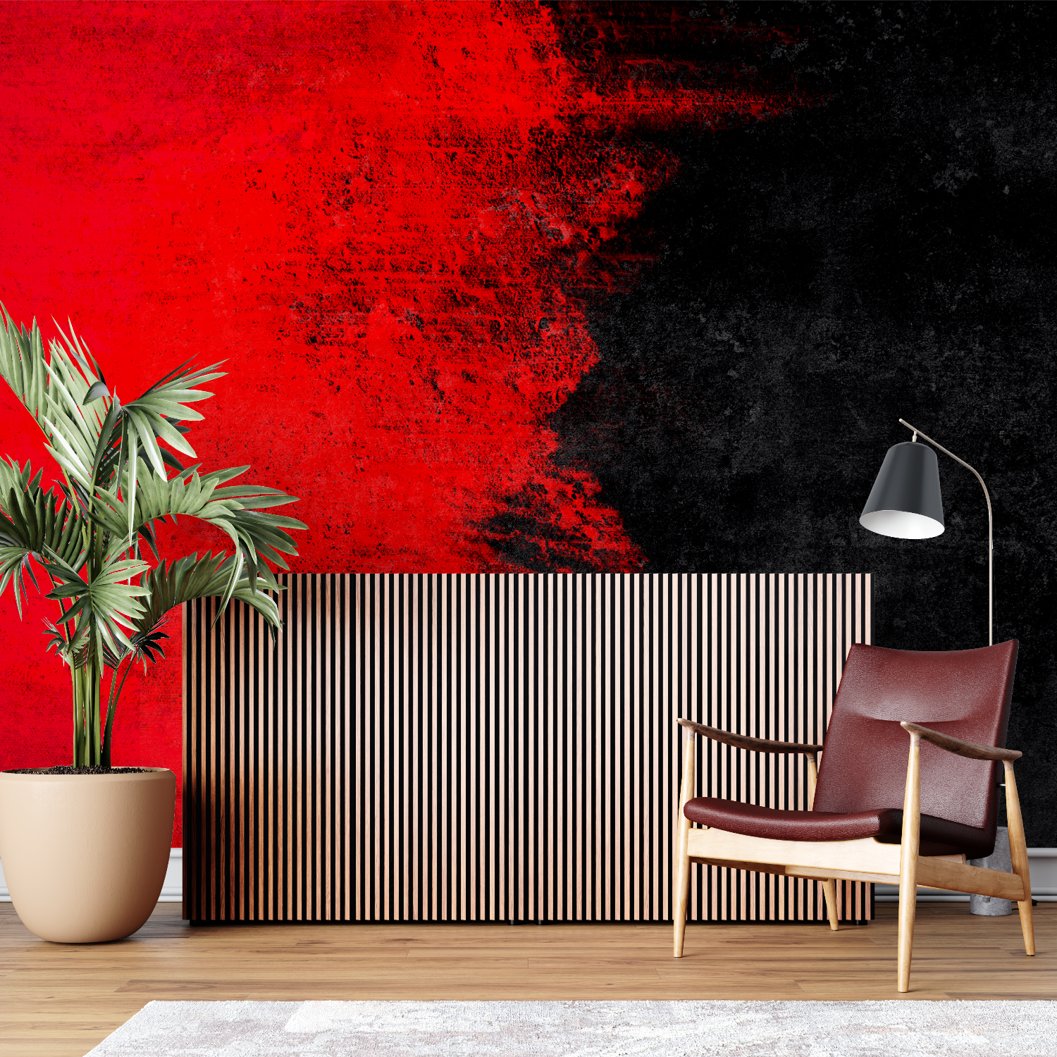Papier Peint Noir Et Rouge Dégradé - merlin leroy