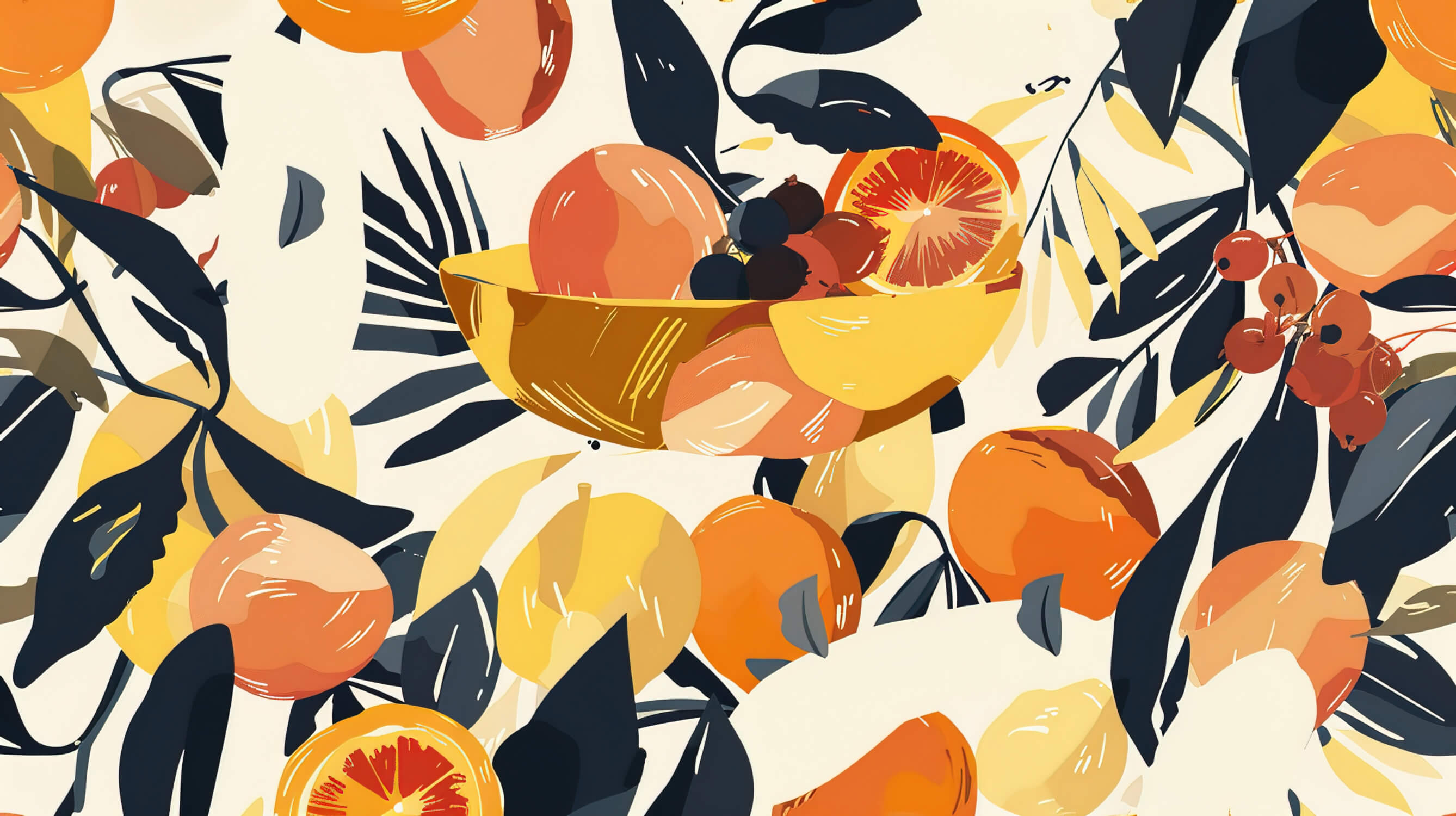 Papier Peint Design Orange