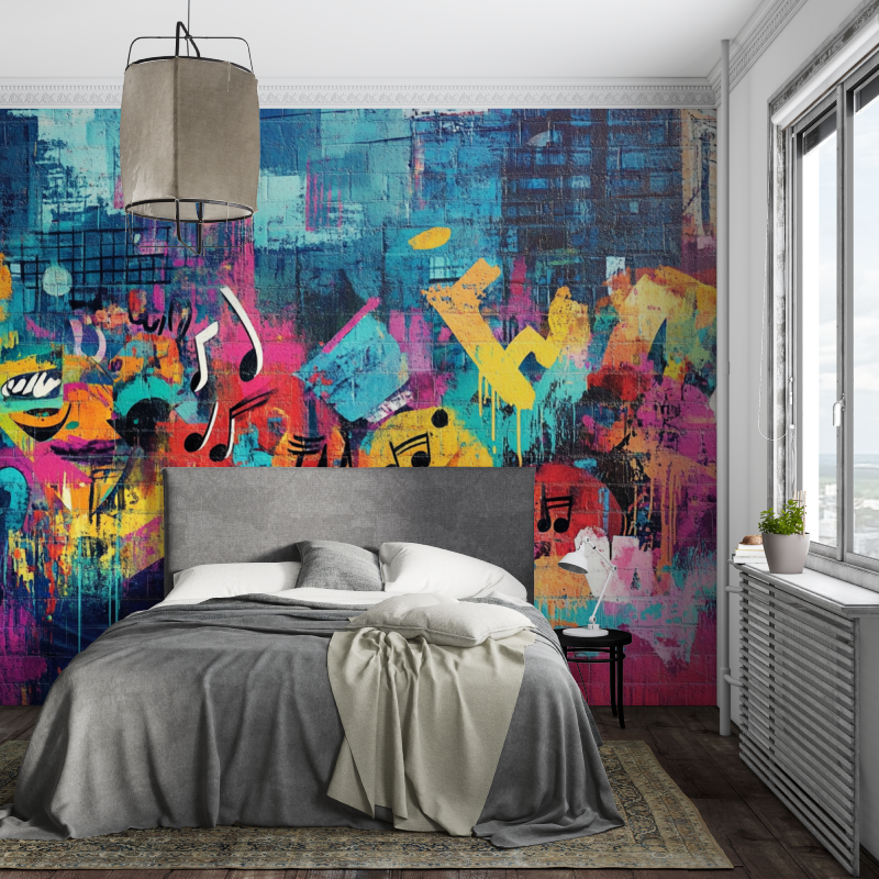 Papier peint tag mural piece ados