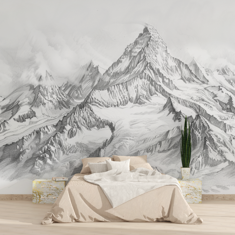 Papier peint panoramique mont cervin tapisserie 2025