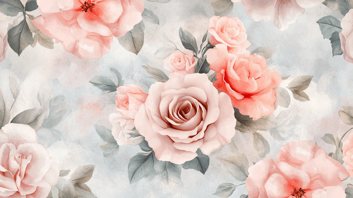 Papier Peint Aquarelle Fleurs Pastel