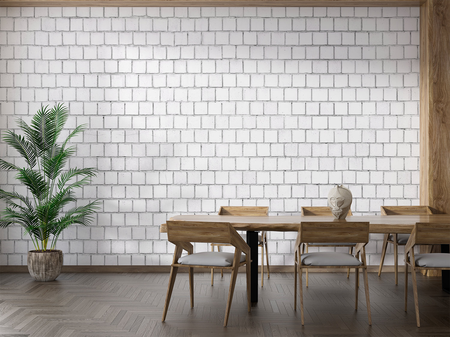 Brique Blanche Papier Peint