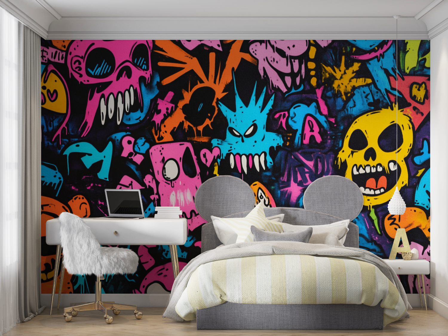 Papier peint punk rock mur chambre panoramique
