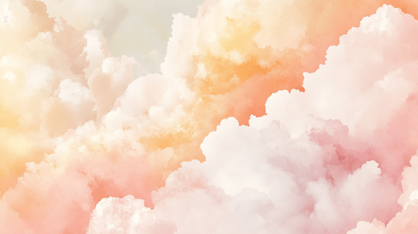 Papier Peint Aquarelle Ciel Nuageux Au Crépuscule