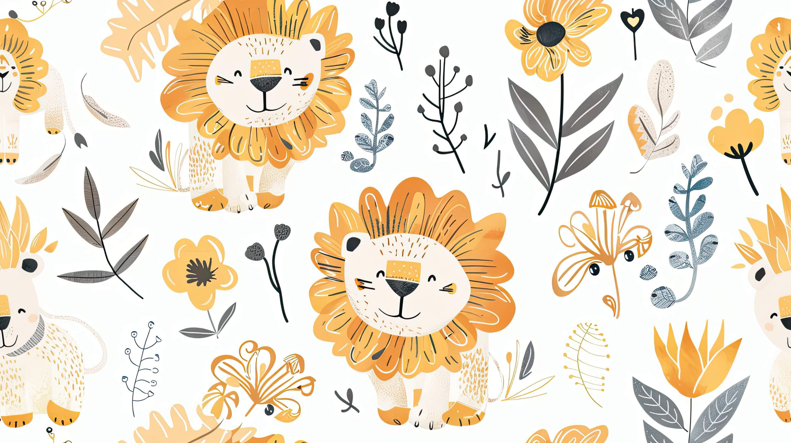 Papier Peint Lion Et Plumes Bohèmes