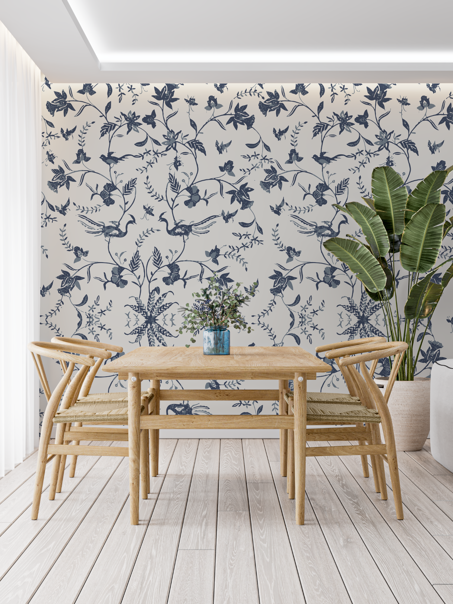 Papier Peint Toile De Jouy Moderne - tapisserie
