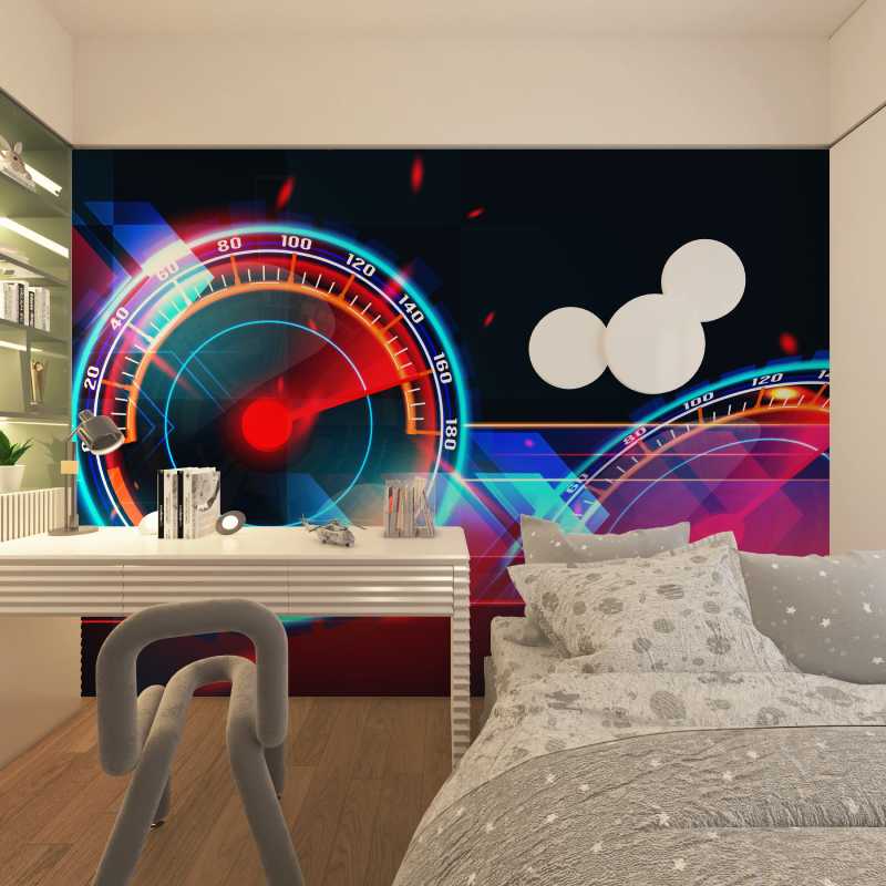Papier peint tableau bord voiture chambre adolescents