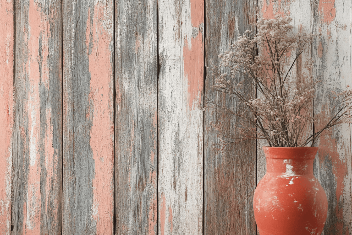 Papier Peint Terracotta Effet Bois Flotté