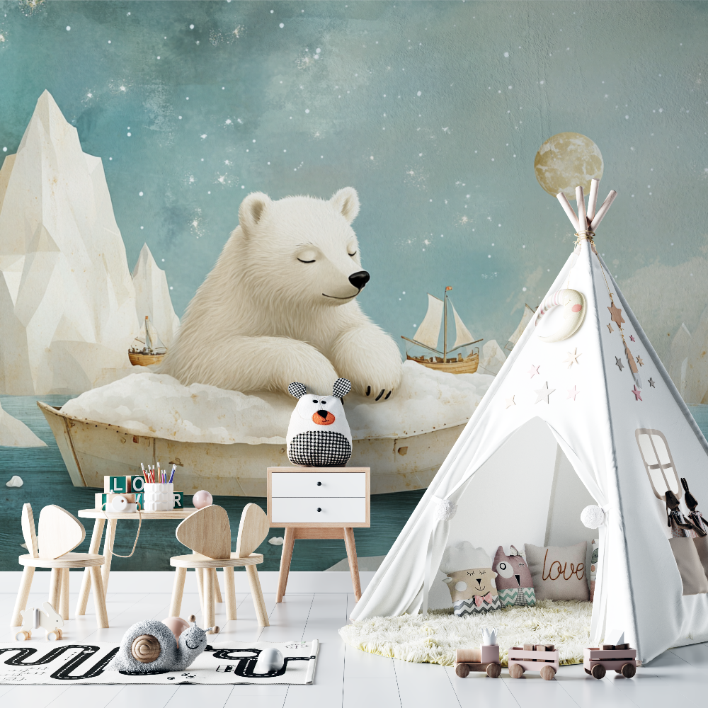 Papier peint marin banquise chambre bebe