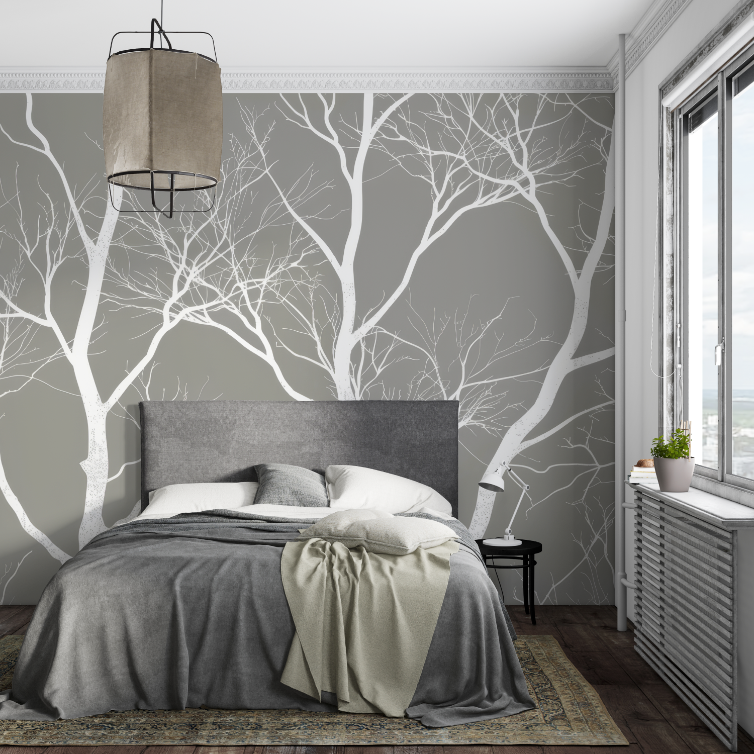 Papier Peint Gris Chambre - merlin leroy