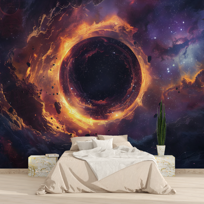 Papier peint trompe oeil fantaisie espace 1815