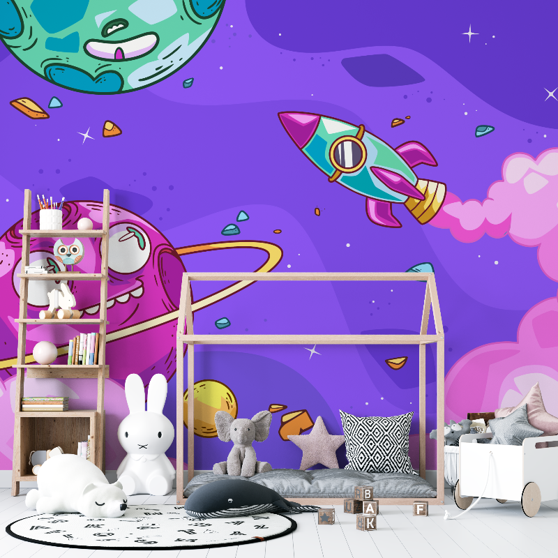 Papier peint espace rigolo 12