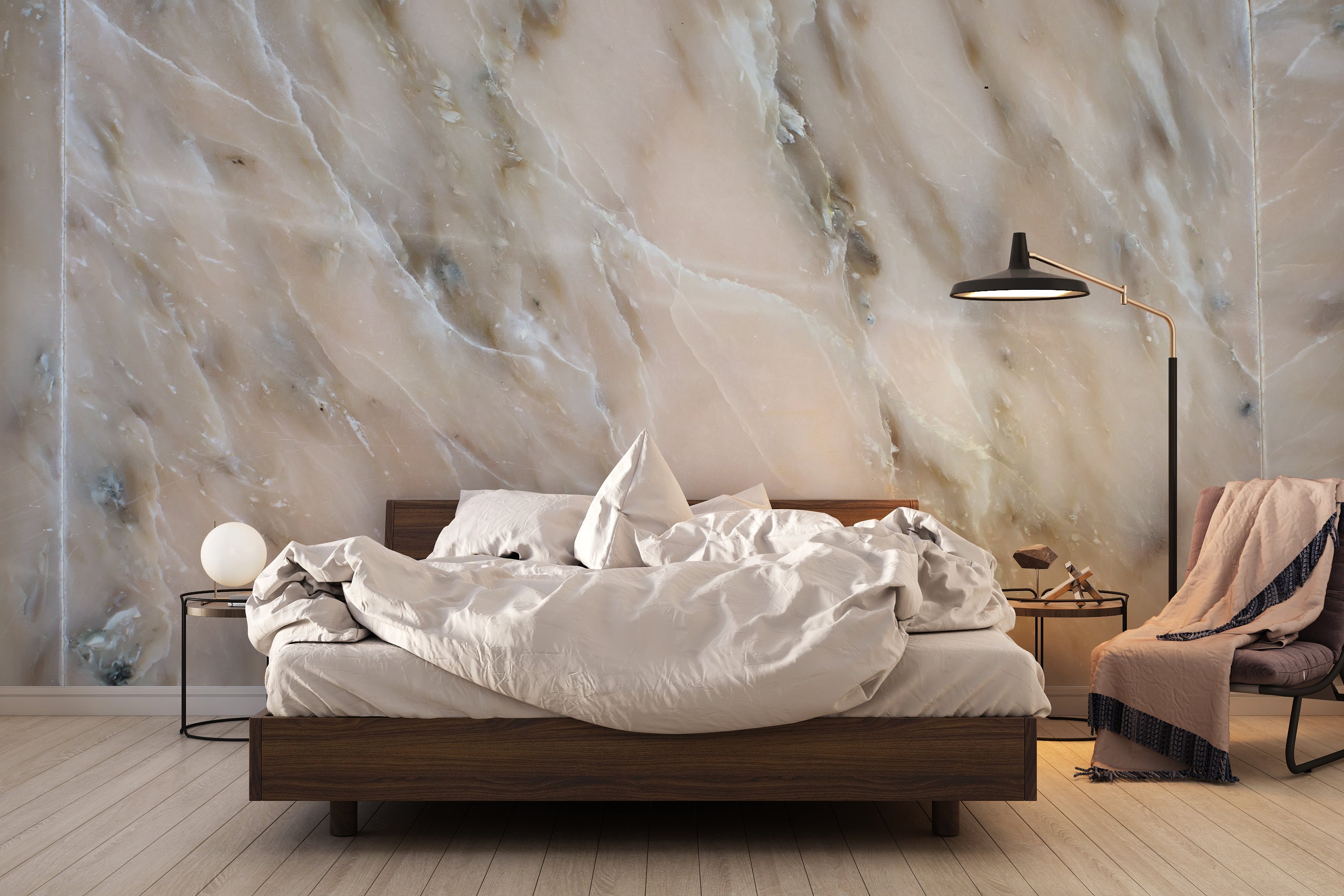Papier Peint Faux Marbre