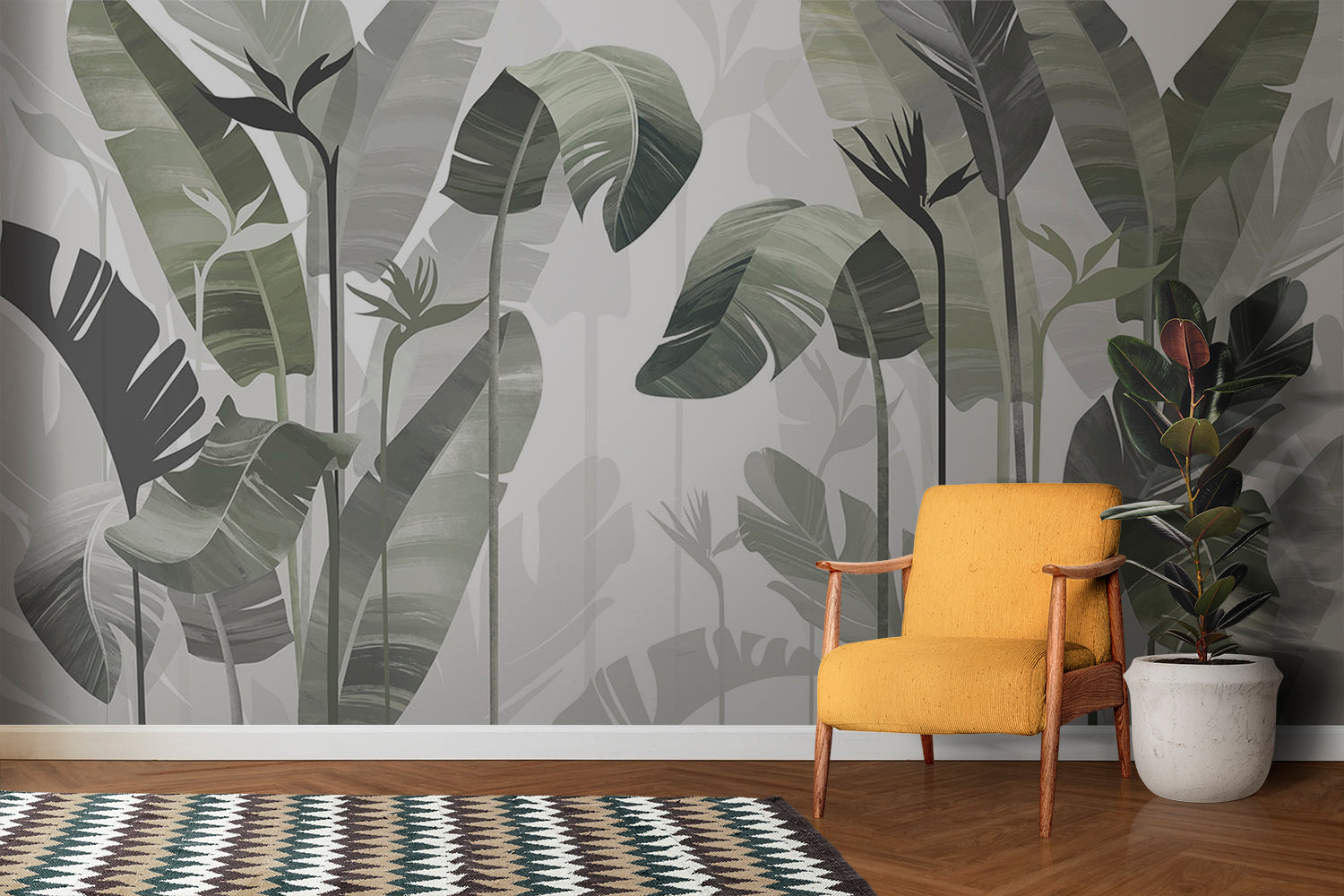 Chambre Papier Peint Feuillage