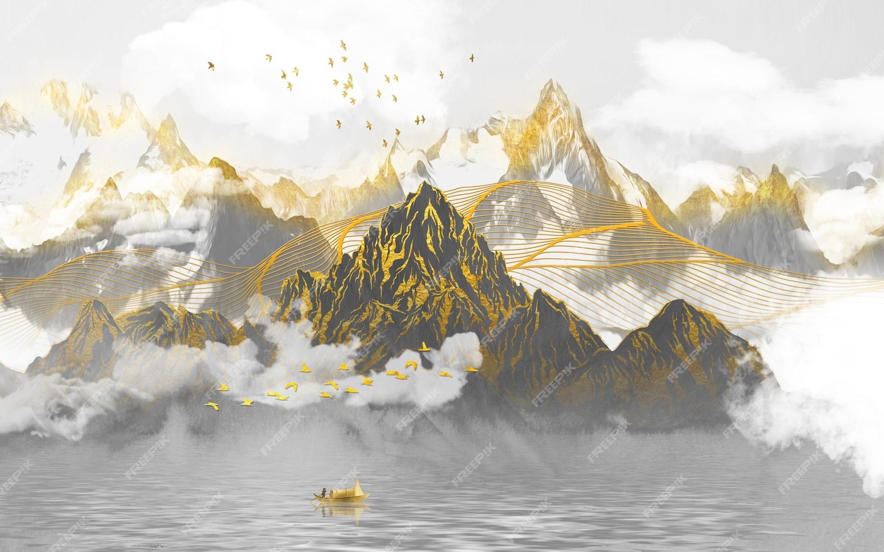 3D-Berg-Hintergrundbild