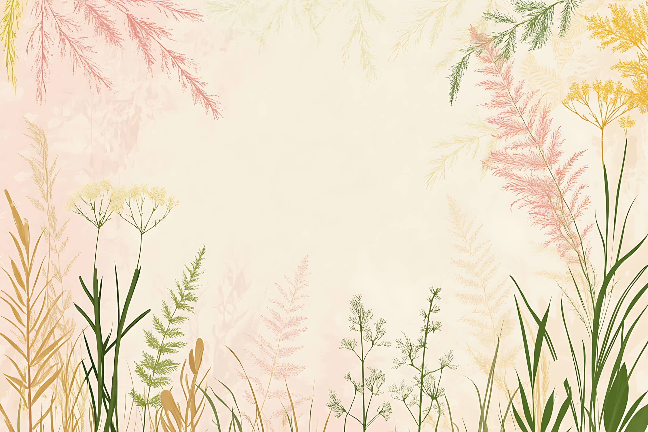 Papier Peint Aquarelle Fleurs Panoramique