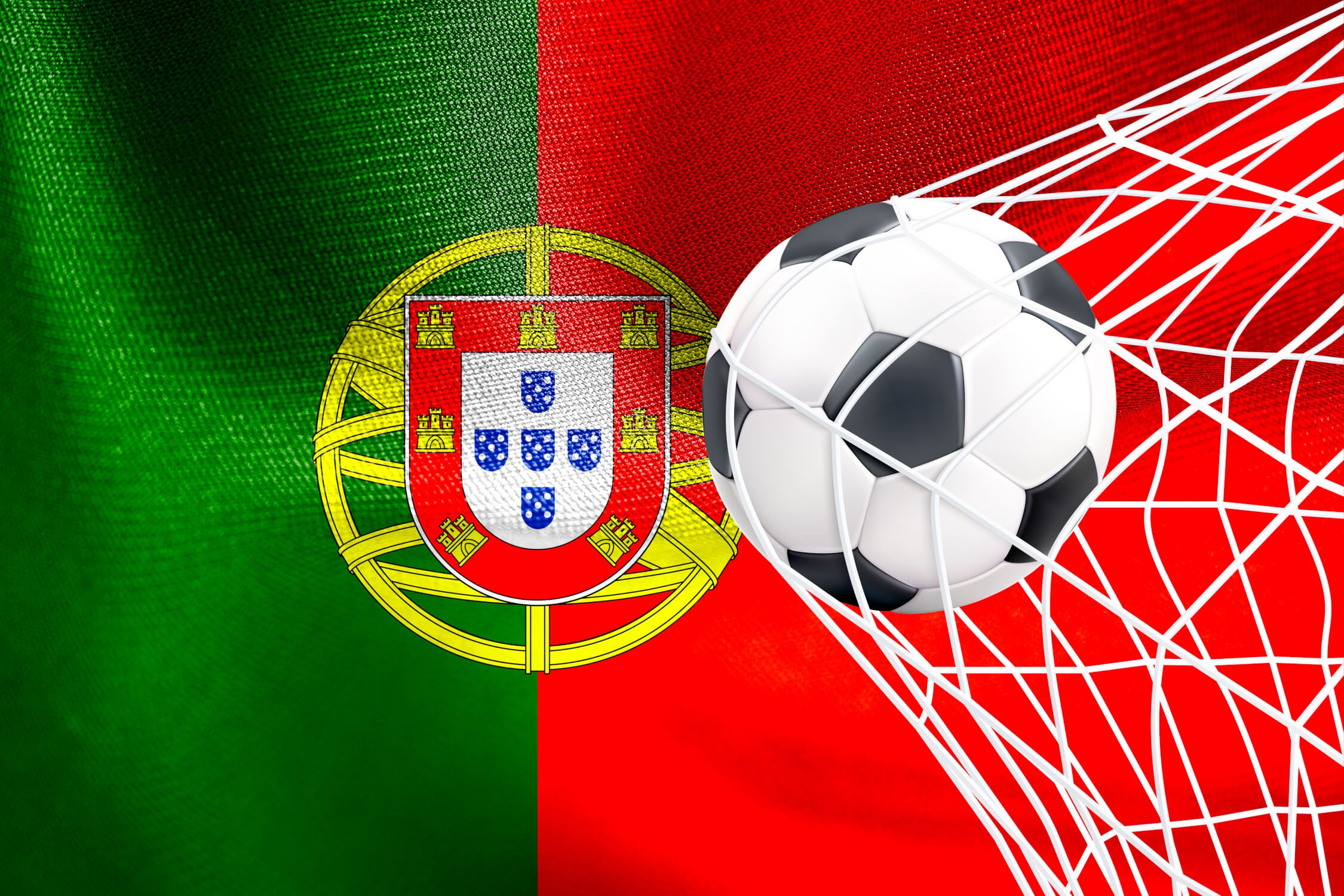 Papier Peint Avec Ballon De Foot Portugal