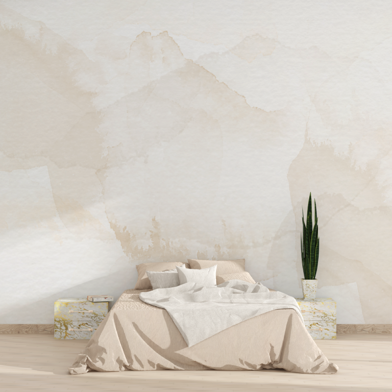 Papier peint aquarelle beiges tapisserie 2025