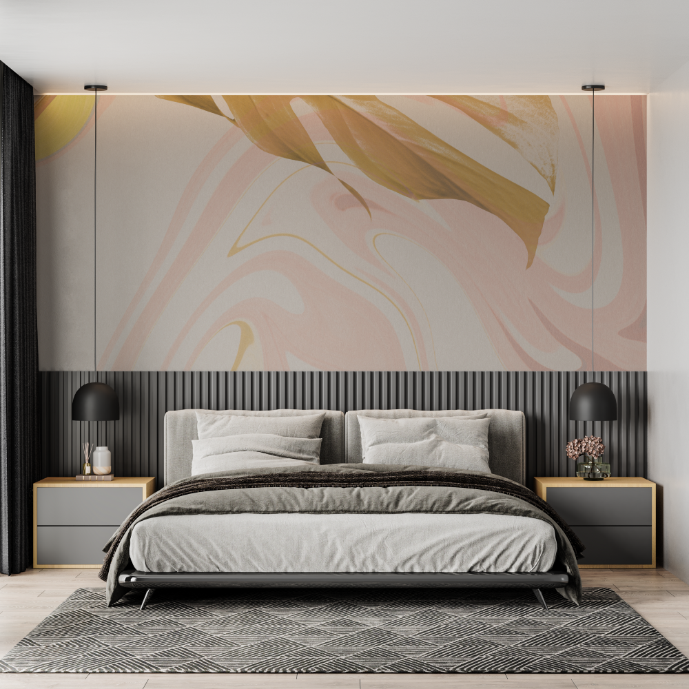 Papier peint aquarelle degrade cocooning chambre adulte