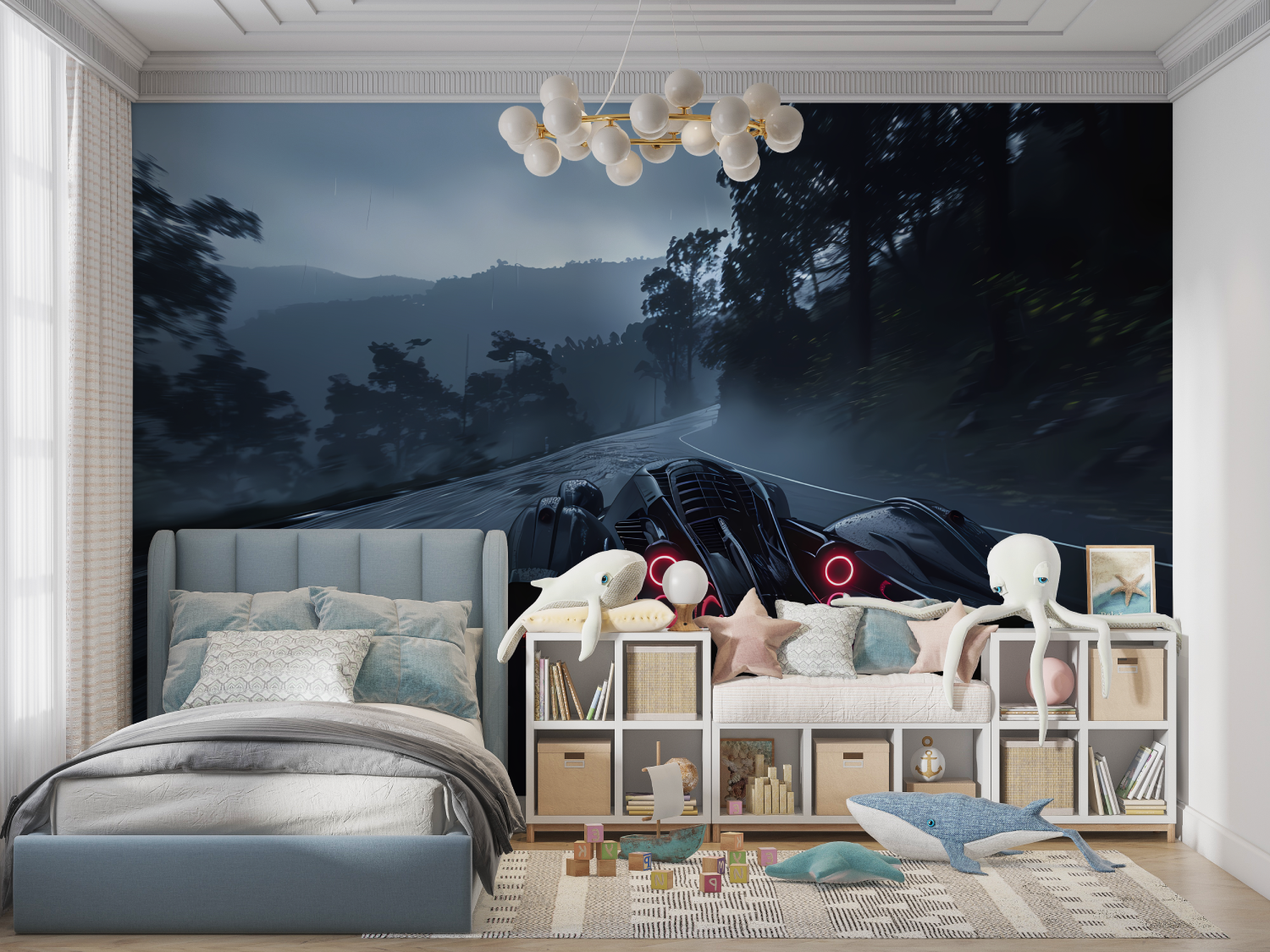 Papier peint 3d pour chambre ad...ng voit panoramique garcon