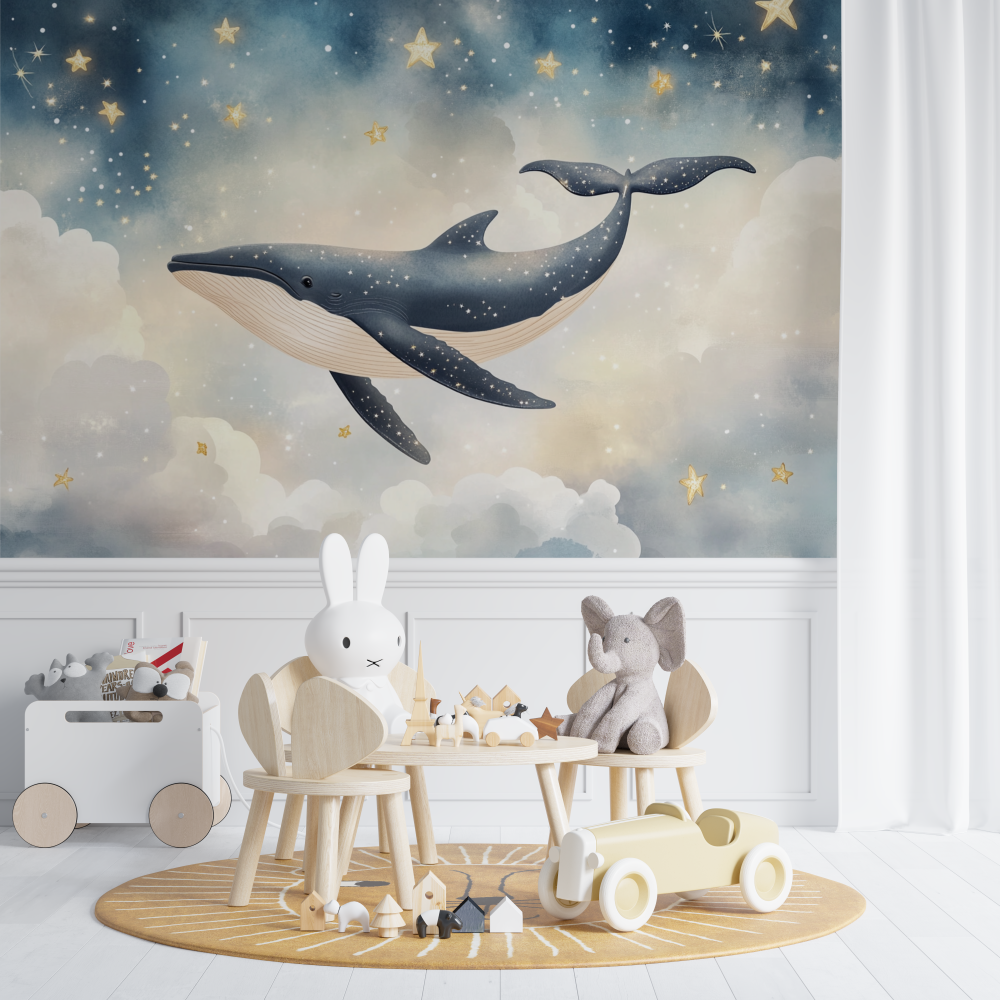 Papier peint marin nuage voyageur chambre de bebe