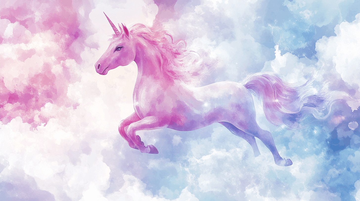 Papier Peint Décoration Chambre Licorne Envolée Magique