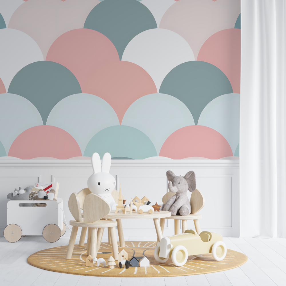 Papier peint Motifs géométriques bébé - bebe tipi