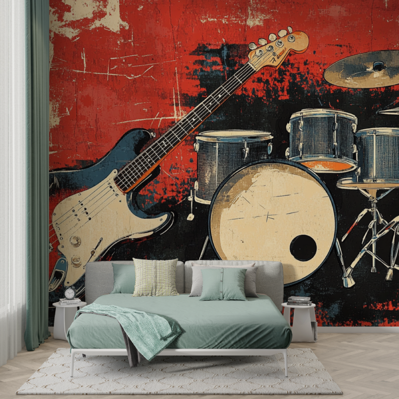 Papier peint rock sound murs
