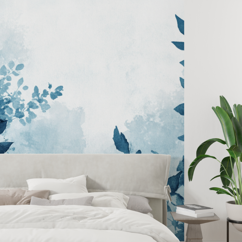Papier peint aquarelle plantes ...relles tapisserie tendance