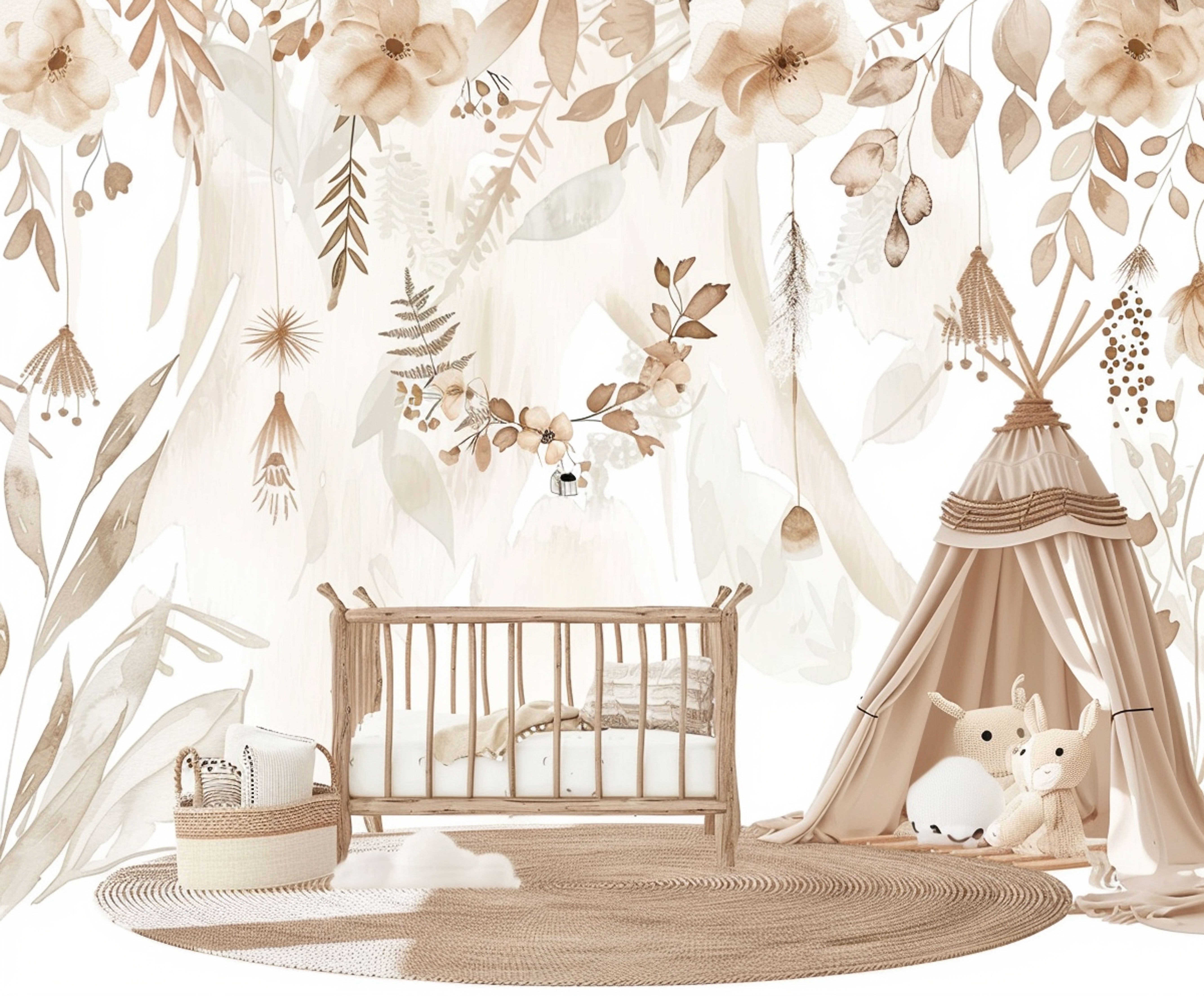 Papier peint Chambre bébé bohème