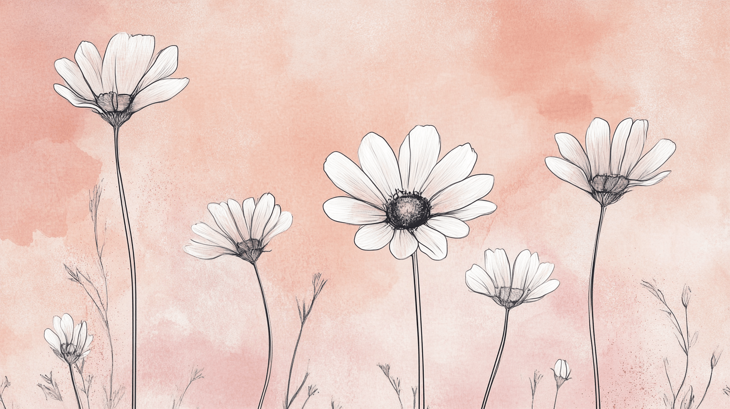 Papier Peint Marguerites Tendance