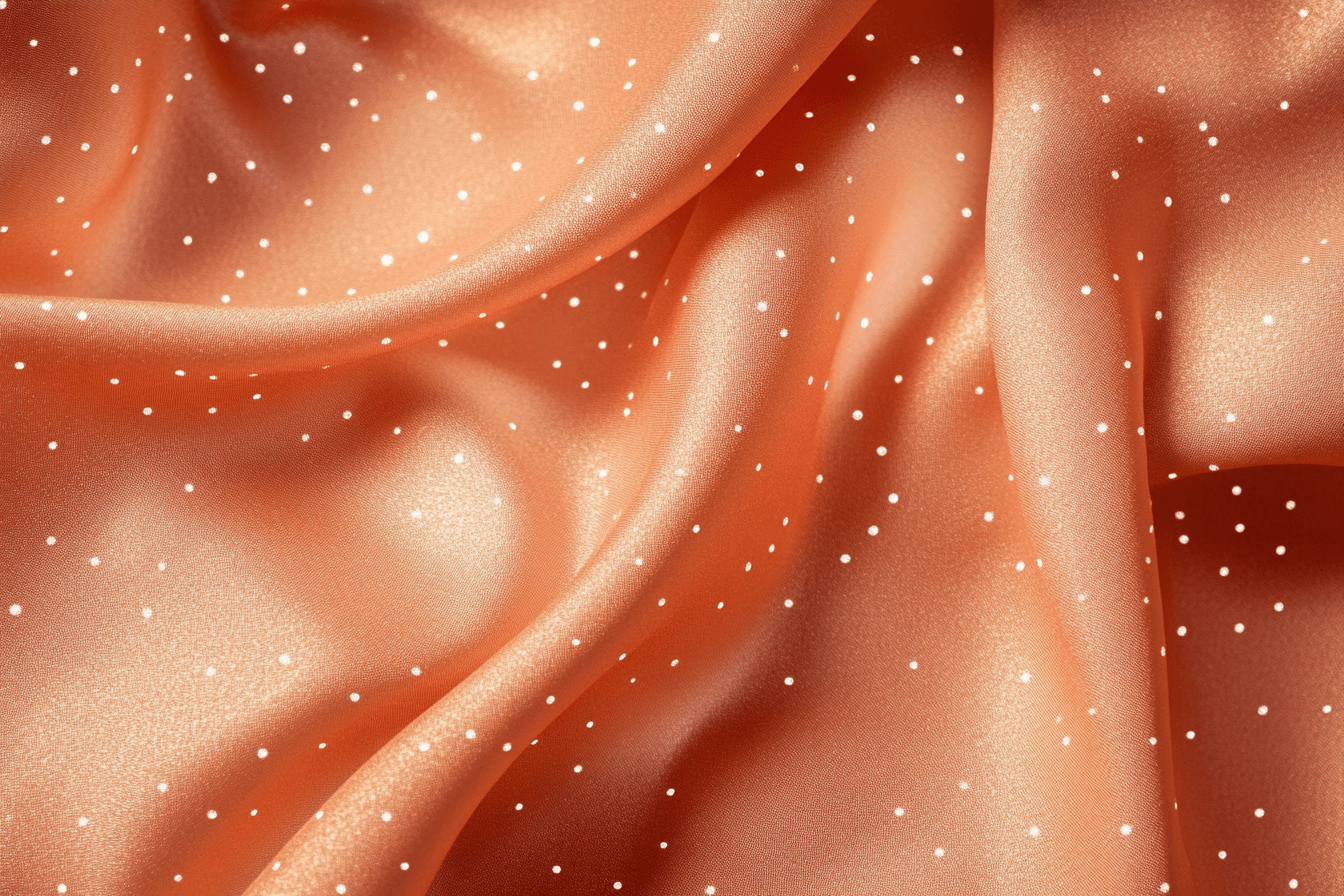 Papier Peint Terracotta Avec Petits Pois Dorés