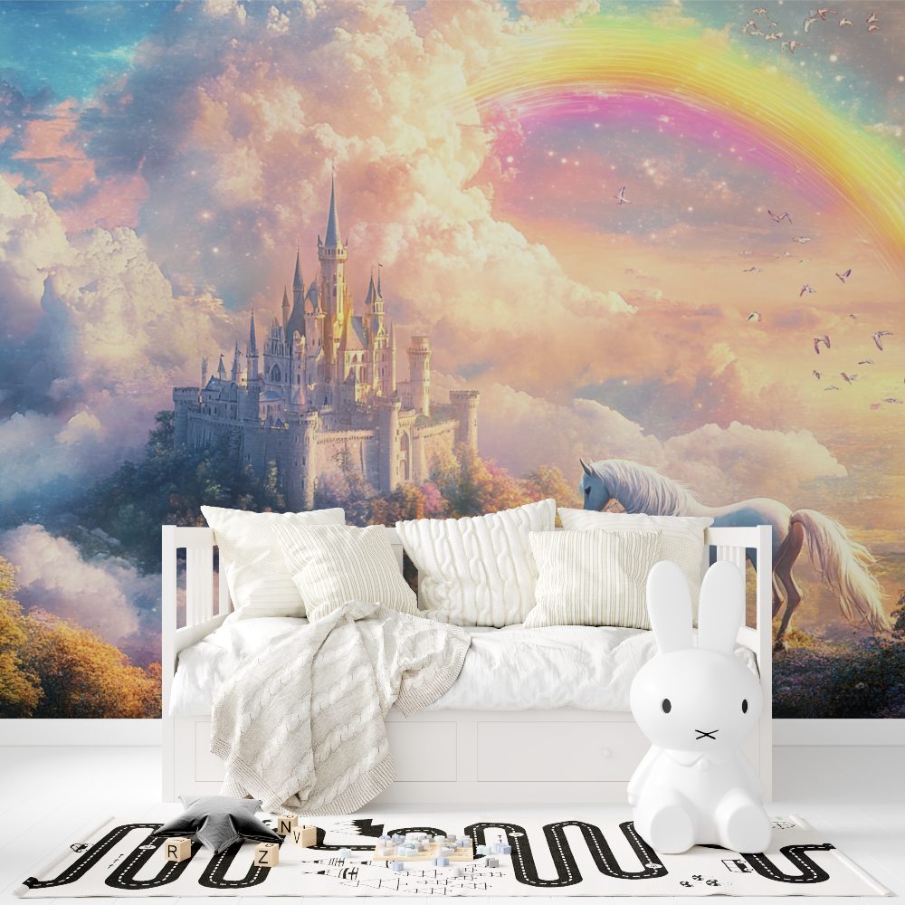 Papier peint princesse licorne ...c en ciel tapisserie fille