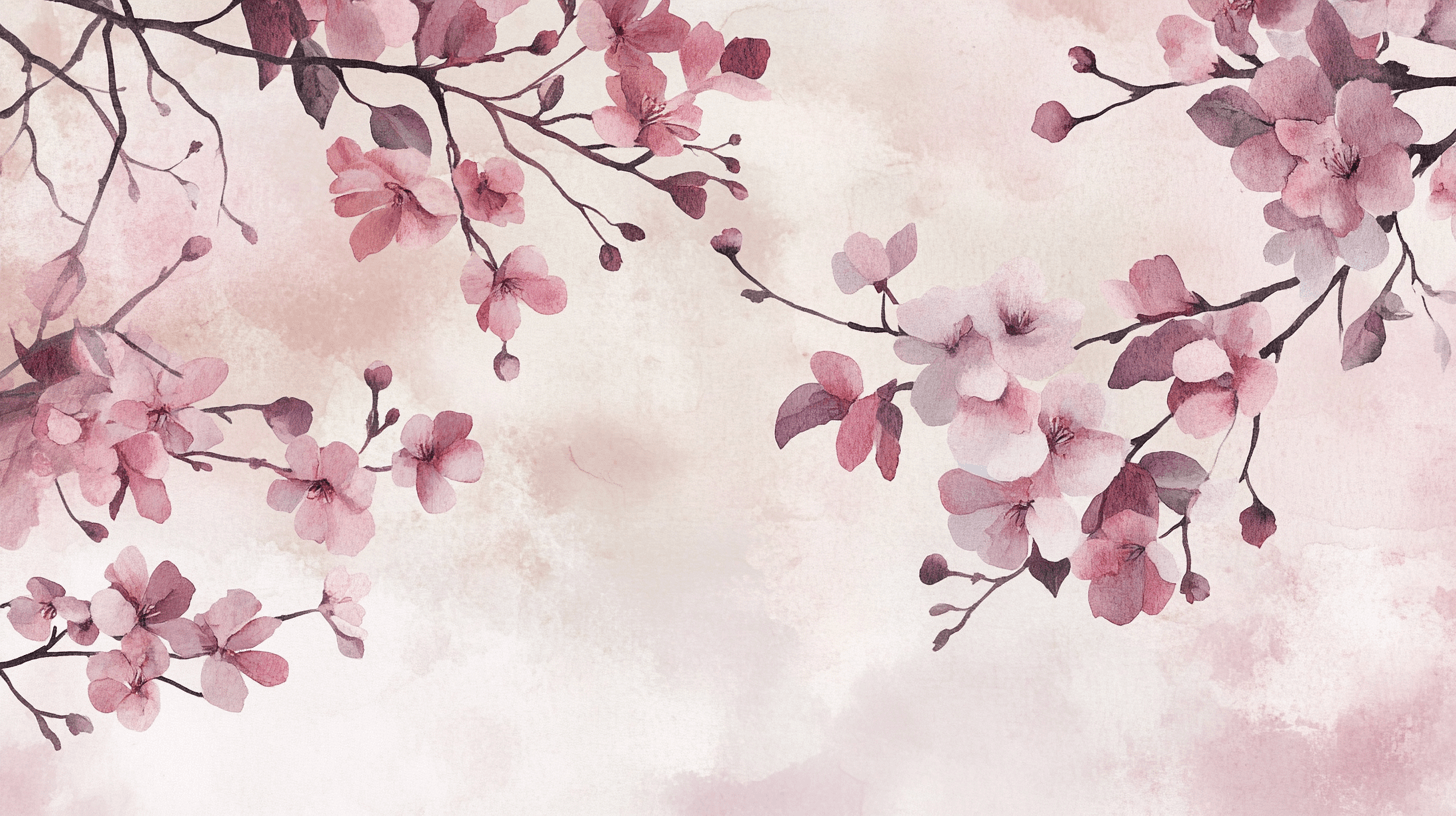Papier Peint Branches Fleuries Tendance