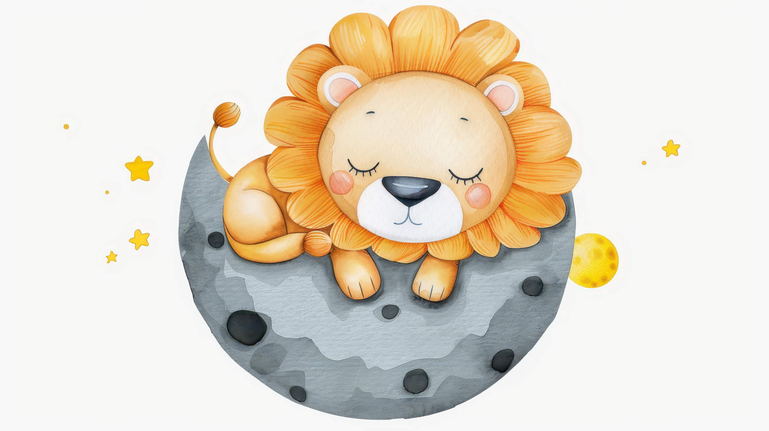 Papier Peint Lion Et Lune
