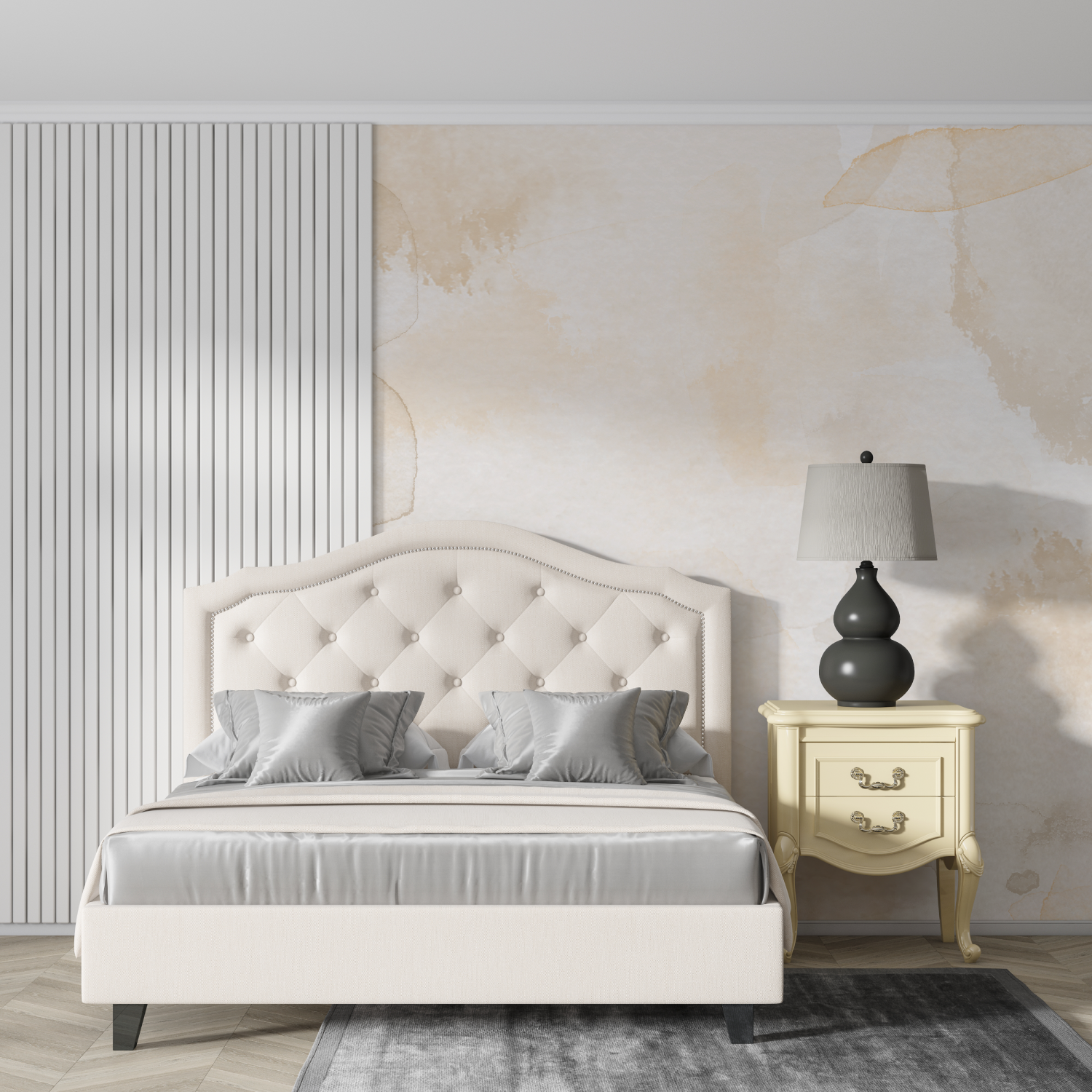 Papier peint aquarelle beige delicat design