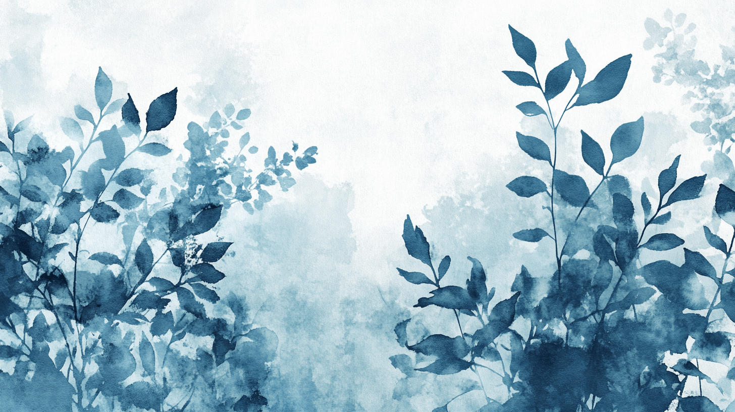 Papier Peint Aquarelle Plantes Floues Et Naturelles