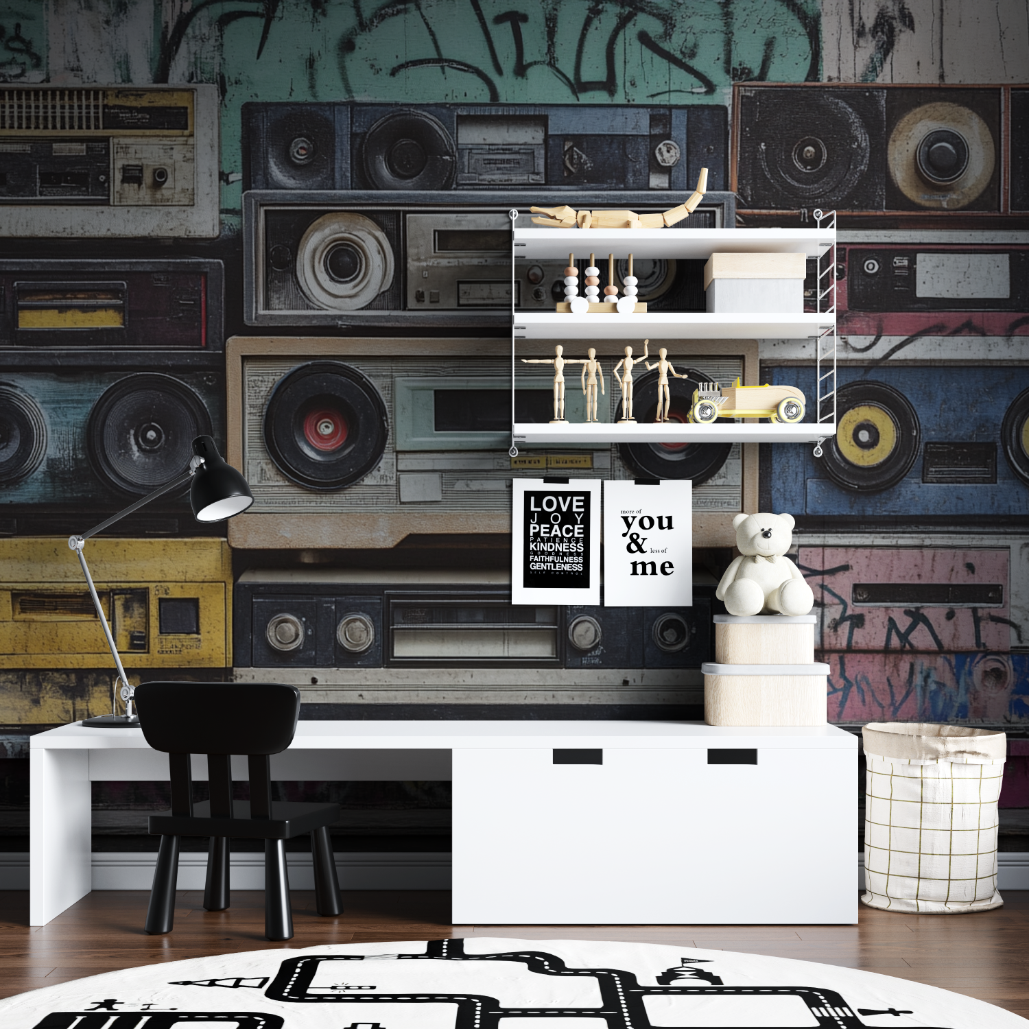 Papier peint old school hip hop tapisserie garcon